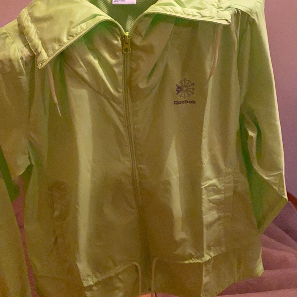 Neon green Reebok light jacket